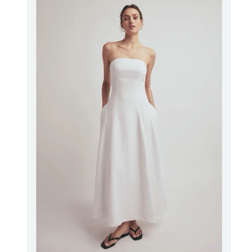 NEW Favorite Daughter The Favorite Linen Dress White - Picture 2 of 15